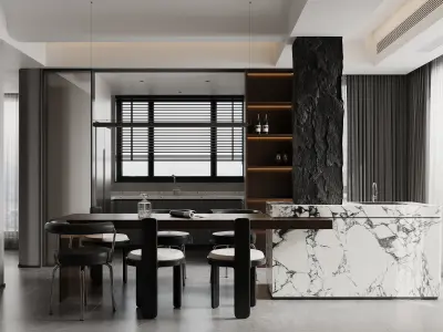apartment interior scenes      3D model 6
