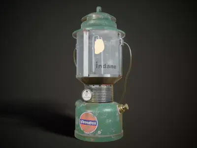 Indian gasoline lantern Low-poly 3D model