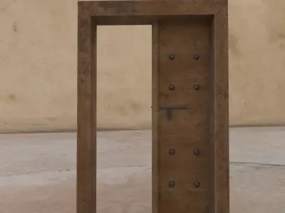 Door  - LowPoly - PBR - 4K Texture Free low-poly 3D model