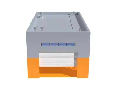 Factory Building B Low-poly 3D model