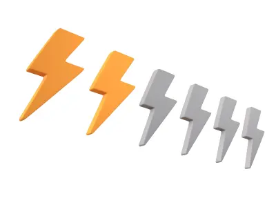 Lightning Ranking Symbol V1 003 Low-poly 3D model