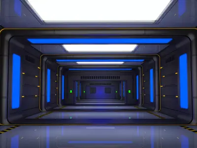 Sci Fi Corridor Interior 3D model