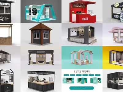 Booth Design Collection 3D Model Pack