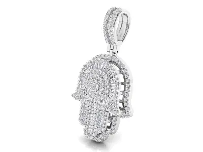 Hamsa diamond pendant 3D print model