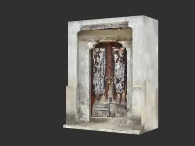 Chinese style rural house gate 3d scan 3D model