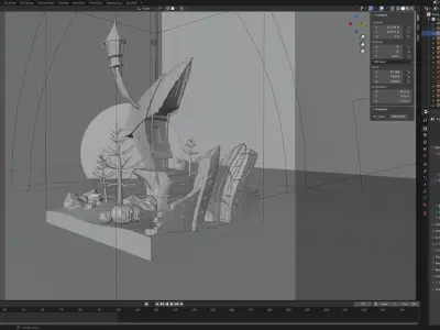 Isometric Halloween House  Low-poly 3D model