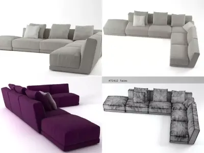 Luis sofa comp1 3D model