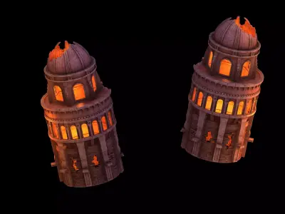 Magma Rift - Leaning Tower 01 3D model