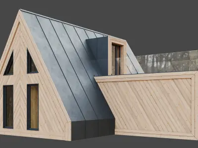 A-frame house 3D model
