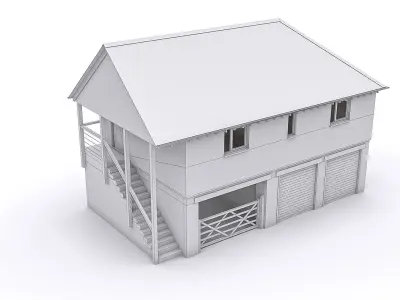 Townhouse 14 Low-poly 3D model