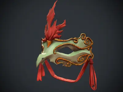 Next generation face mask Low-poly 3D model