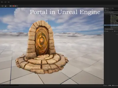 Teleport in the Desert of the Sands of Time for Unreal and Unity Low-poly 3D model