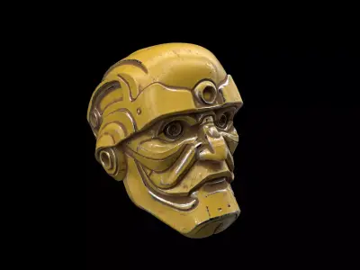 Sci Fi robotic head 3D model