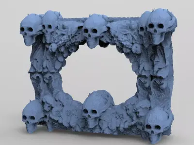 Catacombs of France gateway wall  3D model
