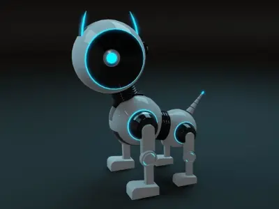 Cyber Dog -  Dog Robot Low-poly 3D model