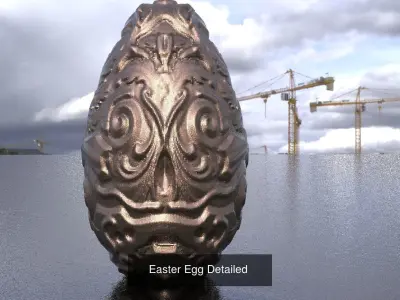 Easter Collection 1 statue of angel with wings 3D Model Pack