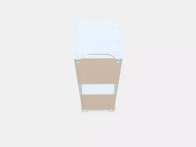 METOD High cabinet frame for fridge-oven Low-poly 3D model
