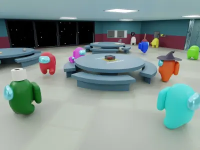 Among Us - The Skeld map 3D model