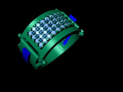008 - Light Weighted Gents Ring 3D print model