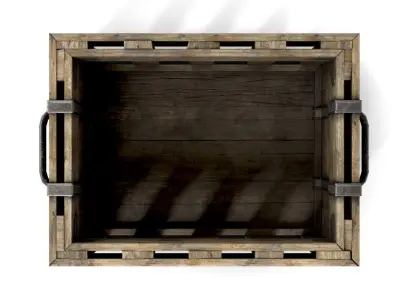 Ancient Wooden Box 1 Low-poly 3D model