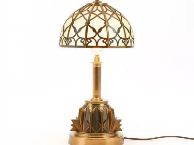 Art Deco Bronze Lamp model pack Low-poly 3D model