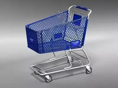 shopping cart wallmart 3D model