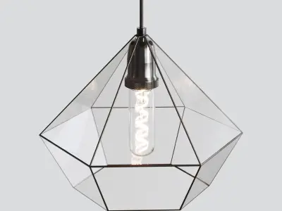 Pendant geometric glass light  Wend Free 3D model