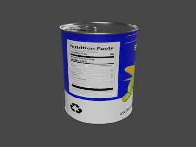 006 Canned Sweet Corn Classic Flavor Low-poly 3D model
