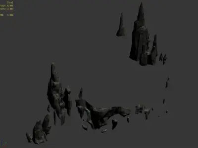 Demon Palace - mountain gravel 08 3D model