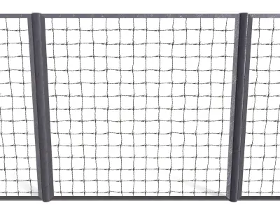 10 Piece Low Poly Fence Pack 2 Low-poly 3D model