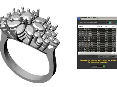 Jewelry ring 146 3D print model
