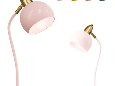 Color Optional Macaroon Style Desk Lamp Free 3D model