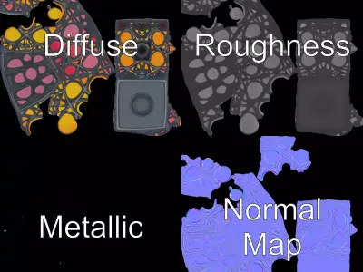 Elegant Gradient Lamp model pack Low-poly 3D model