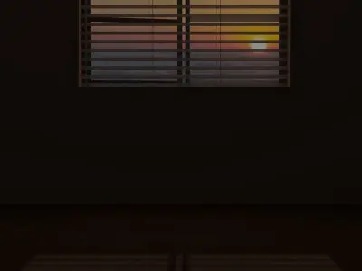 Evening seaside room Free 3D model