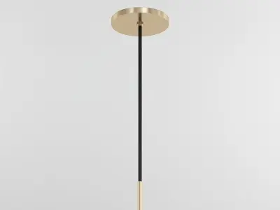 PAPILLION person pendant light in brass 3D model