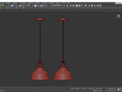 Baskin Chimney Pendant Light Low-poly 3D model