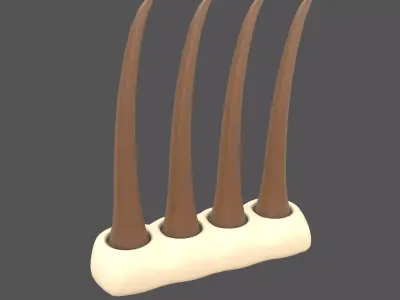 Hair Follicle Macro Icon v1 002 Low-poly 3D model