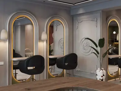 Beauty Salon Interior Scene 3d Model 3D model