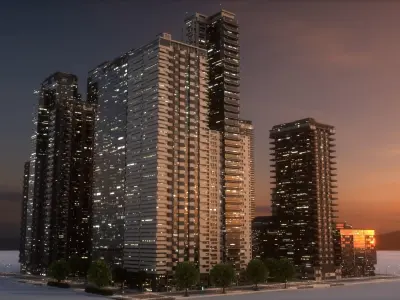 City Block Type B04 3D model