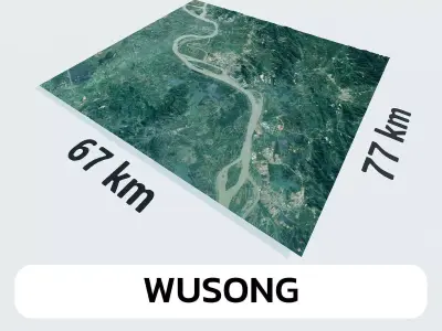 Wusong China City Landscape 3D Model 3D model