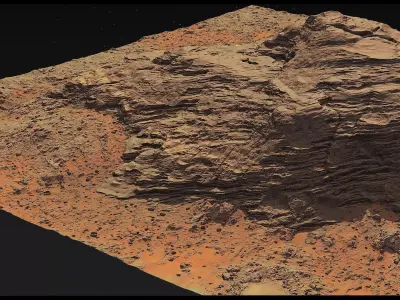 Mars mountains Pack - 8 Gameready Meshes Low-poly 3D model