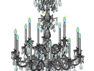 Schonbek Milano chandelier 3D model