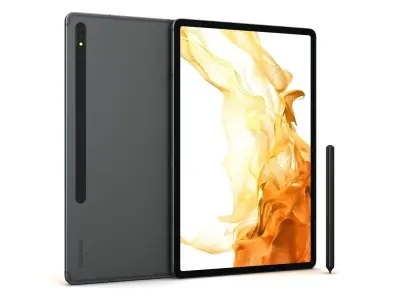 Samsung Galaxy Tab S8 Plus All Color with S-Pen Low-poly 3D model