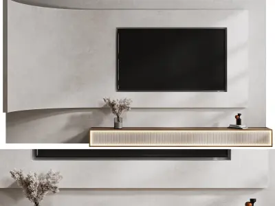 Tv Wall 14 3D model purchase