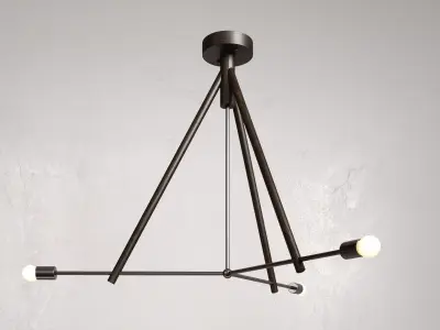 Lodge Chandelier 3 3D model purchase