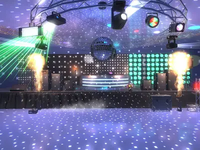 Night Club props - Unity Low-poly 3D model