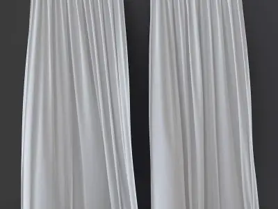 Curtain in the wind 3 3D model