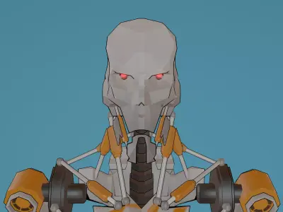 Endoskeleton Low-poly 3D model