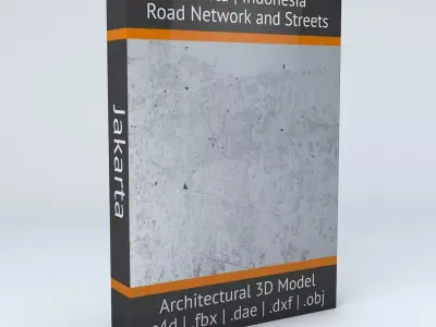 Jakarta Road Network and Streets 3D model