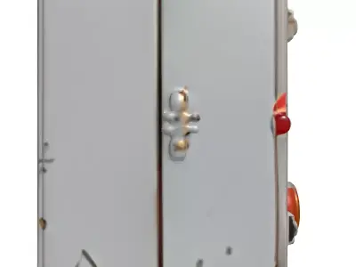 Industrial Electrical Control Box Low-poly 3D model